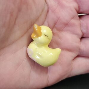 **Sale** Yellow ceramic duck brooch